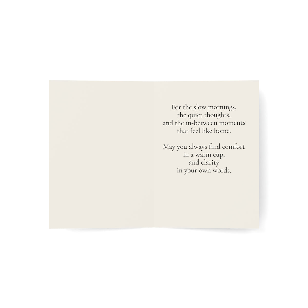 Poetry & Coffee — A Note for Slow Mornings Greeting Card