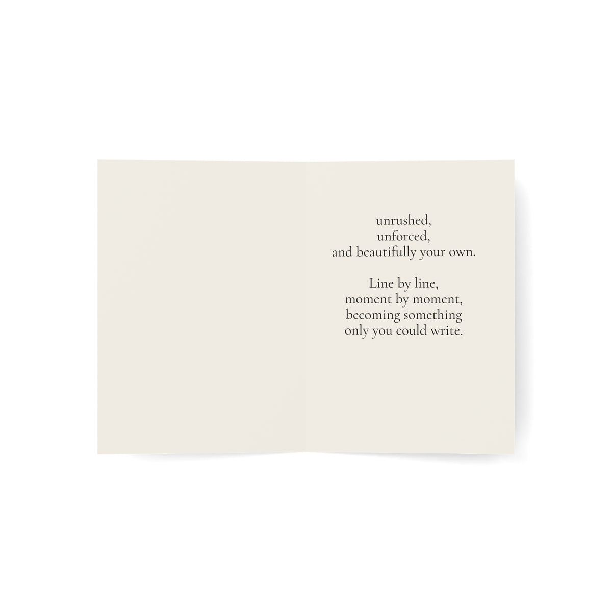 May Your Life Unfold Like a Poem — New Beginnings Greeting Card