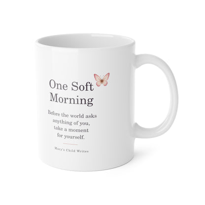 One Soft Morning — Butterfly Coffee Mug, 11oz