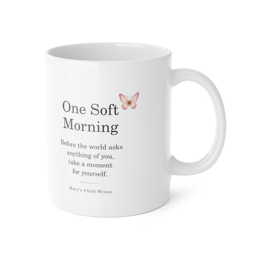 One Soft Morning — Butterfly Coffee Mug, 11oz
