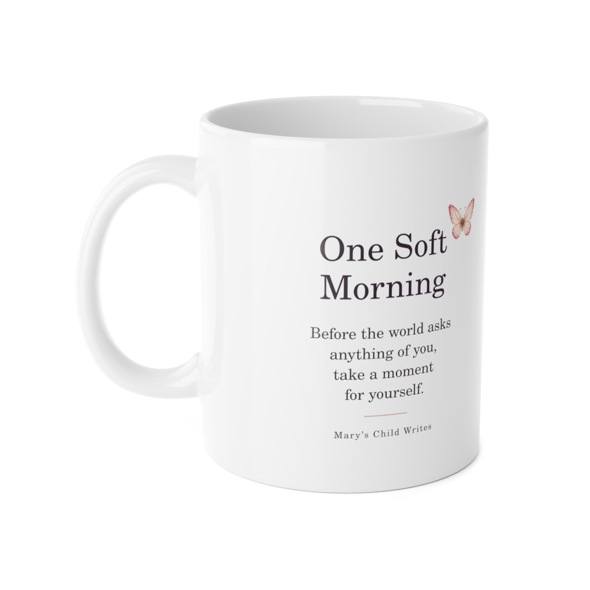 One Soft Morning — Butterfly Coffee Mug, 11oz