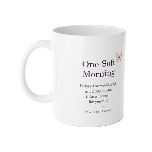 One Soft Morning — Butterfly Coffee Mug, 11oz