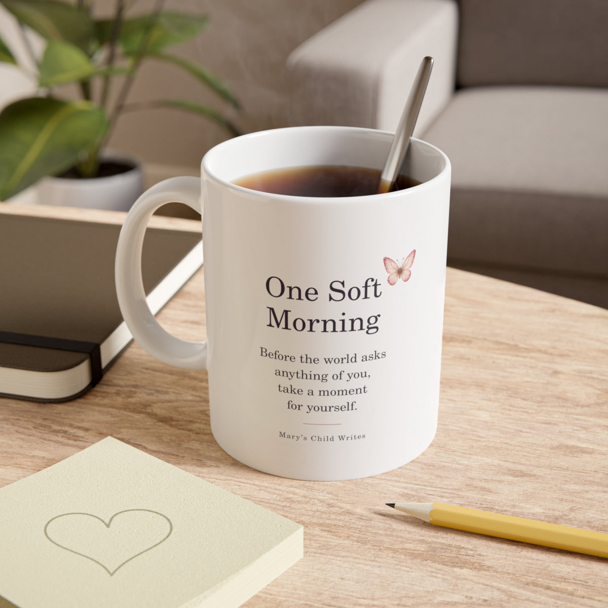 One Soft Morning — Butterfly Coffee Mug, 11oz