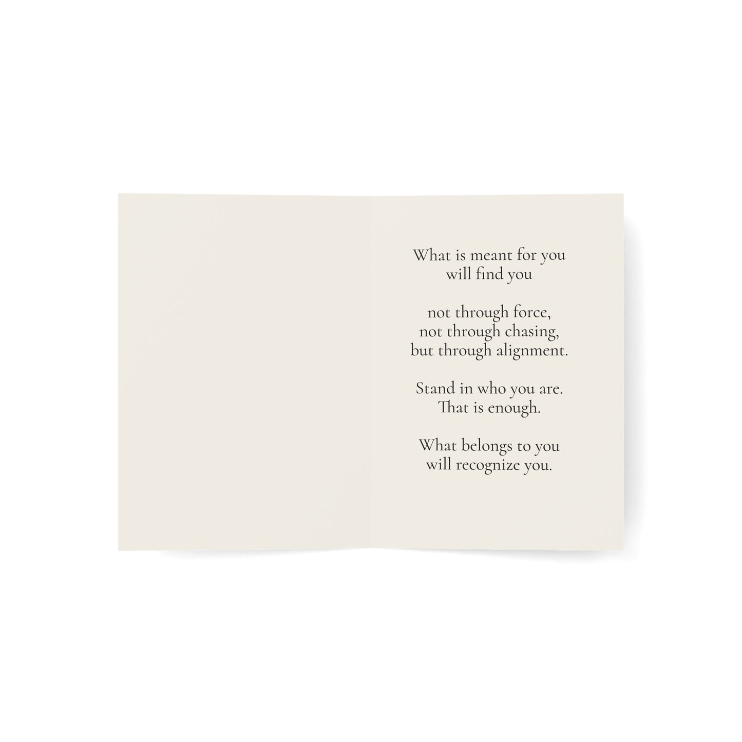 I Don’t Chase, I Attract – Affirmation Greeting Card