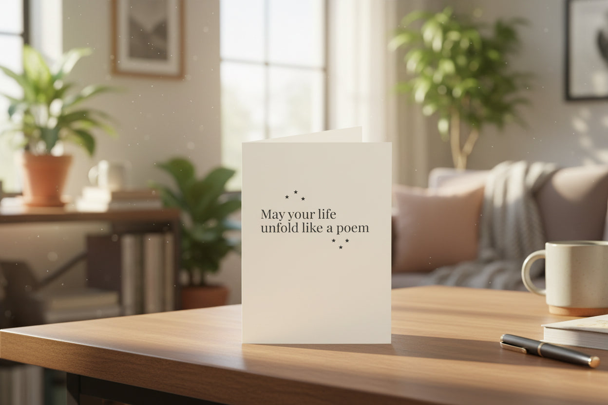 May Your Life Unfold Like a Poem – Inspirational Greeting Card