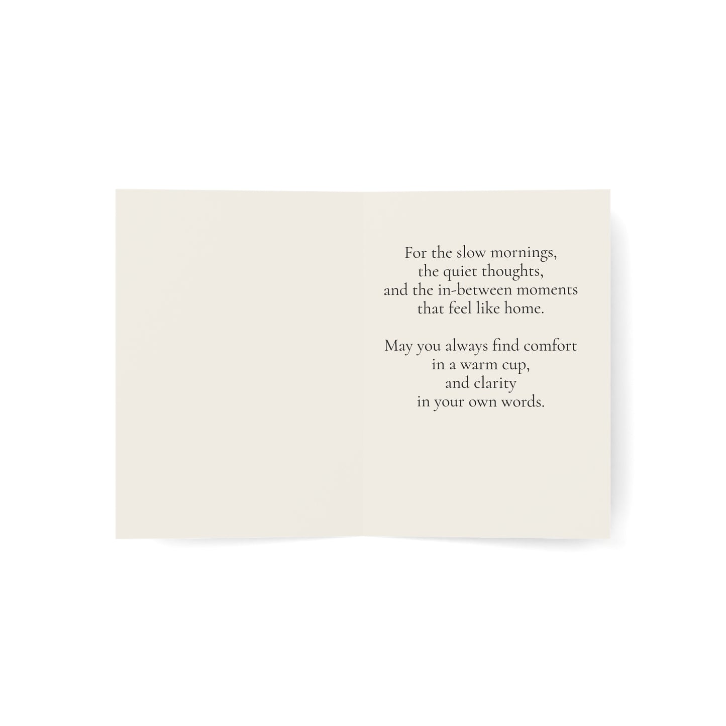 Poetry & Coffee – Cozy Lifestyle Greeting Card