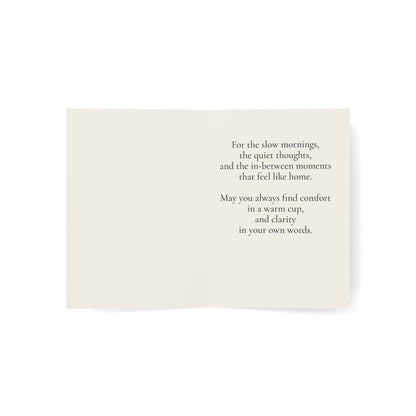 Poetry & Coffee – Cozy Lifestyle Greeting Card