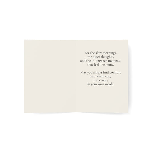 Poetry & Coffee — A Note for Slow Mornings Greeting Card