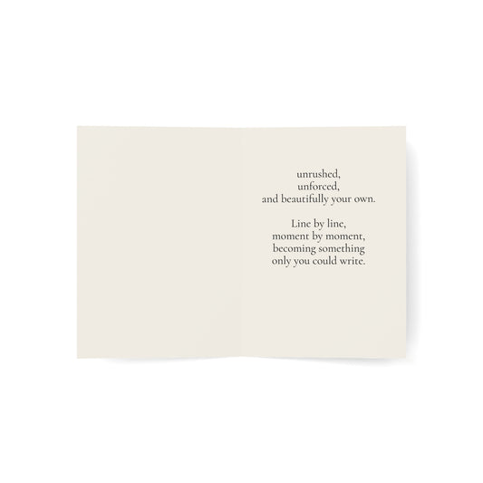 May Your Life Unfold Like a Poem — New Beginnings Greeting Card