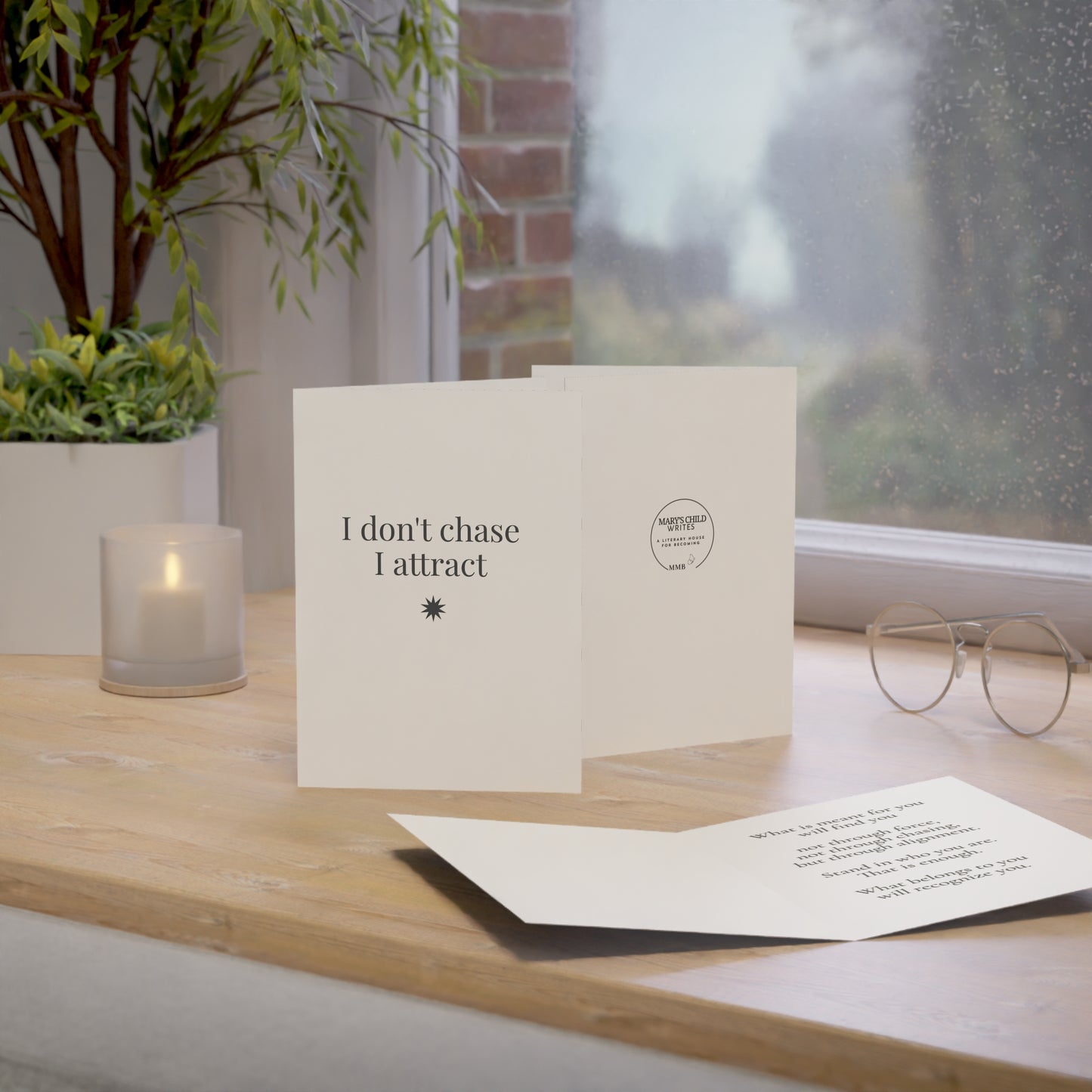I Don’t Chase, I Attract – Affirmation Greeting Card