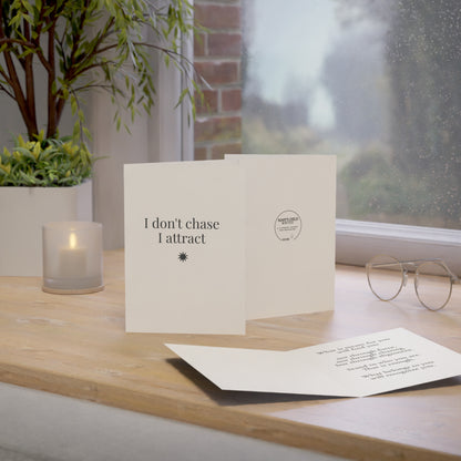 I Don’t Chase, I Attract – Affirmation Greeting Card